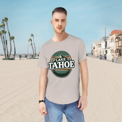 Vintage Lake Tahoe Men's Jersey Curved Hem Tee