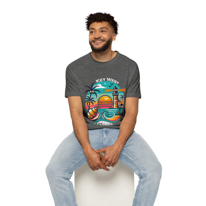 Vibrant Key West Men's Raglan T-Shirt