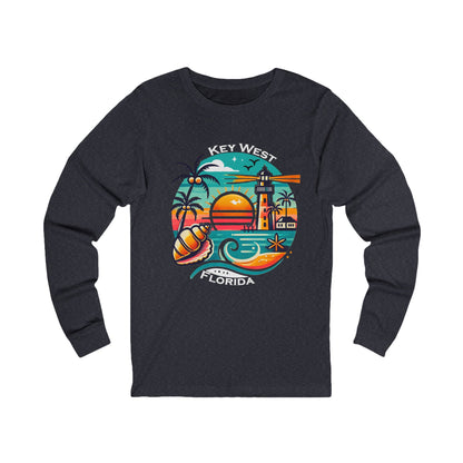 Vibrant Key West Unisex Jersey Long Sleeve Tee