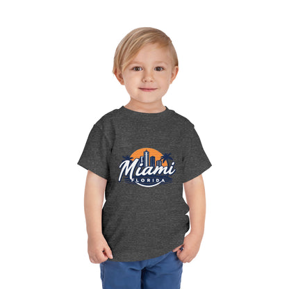 Retro Miami Unisex Toddler Short Sleeve Tee