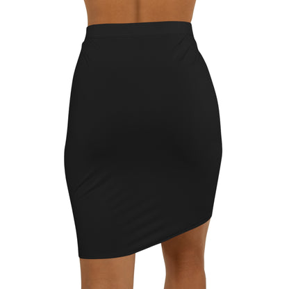 Black Mid-Waist Pencil Skirt