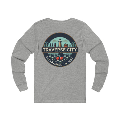 Vintage Traverse City Unisex Jersey Long Sleeve Tee