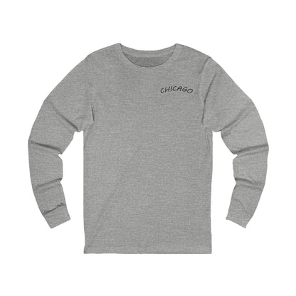 Retro Chicago Sunset Unisex Jersey Long Sleeve Tee