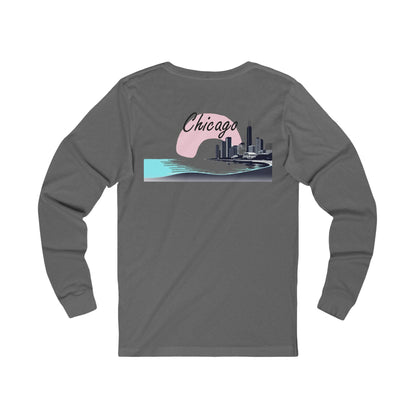 Elegant Chicago Skyline Unisex Jersey Long Sleeve Tee