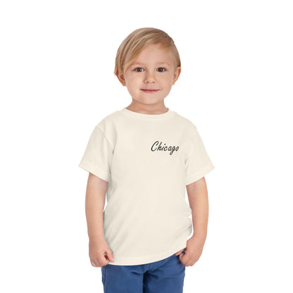 Elegant Chicago Skyline Unisex Toddler Short Sleeve Tee