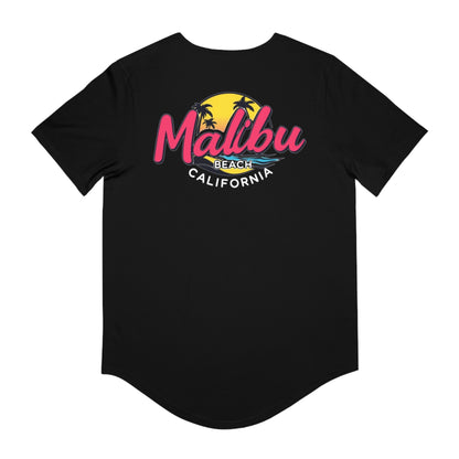 Retro Malibu Men's Jersey Curved Hem Tee