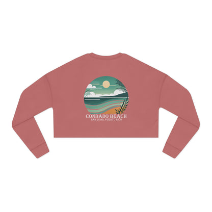Coastal Vibes Condado Beach Women's Cropped Sweatshirt