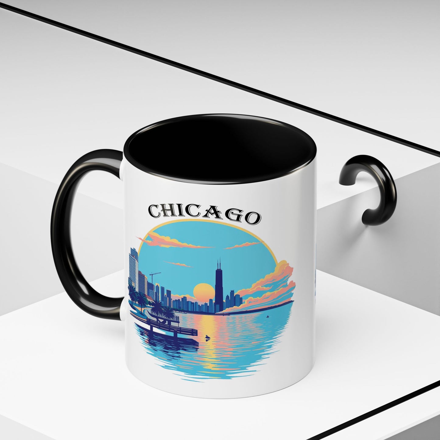 Retro Chicago Accent Coffee Mug