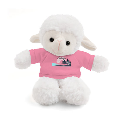 Elegant Chicago Skyline Stuffed Animals with Tee