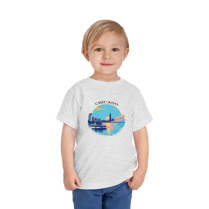 Retro Chicago Unisex Toddler Short Sleeve Tee