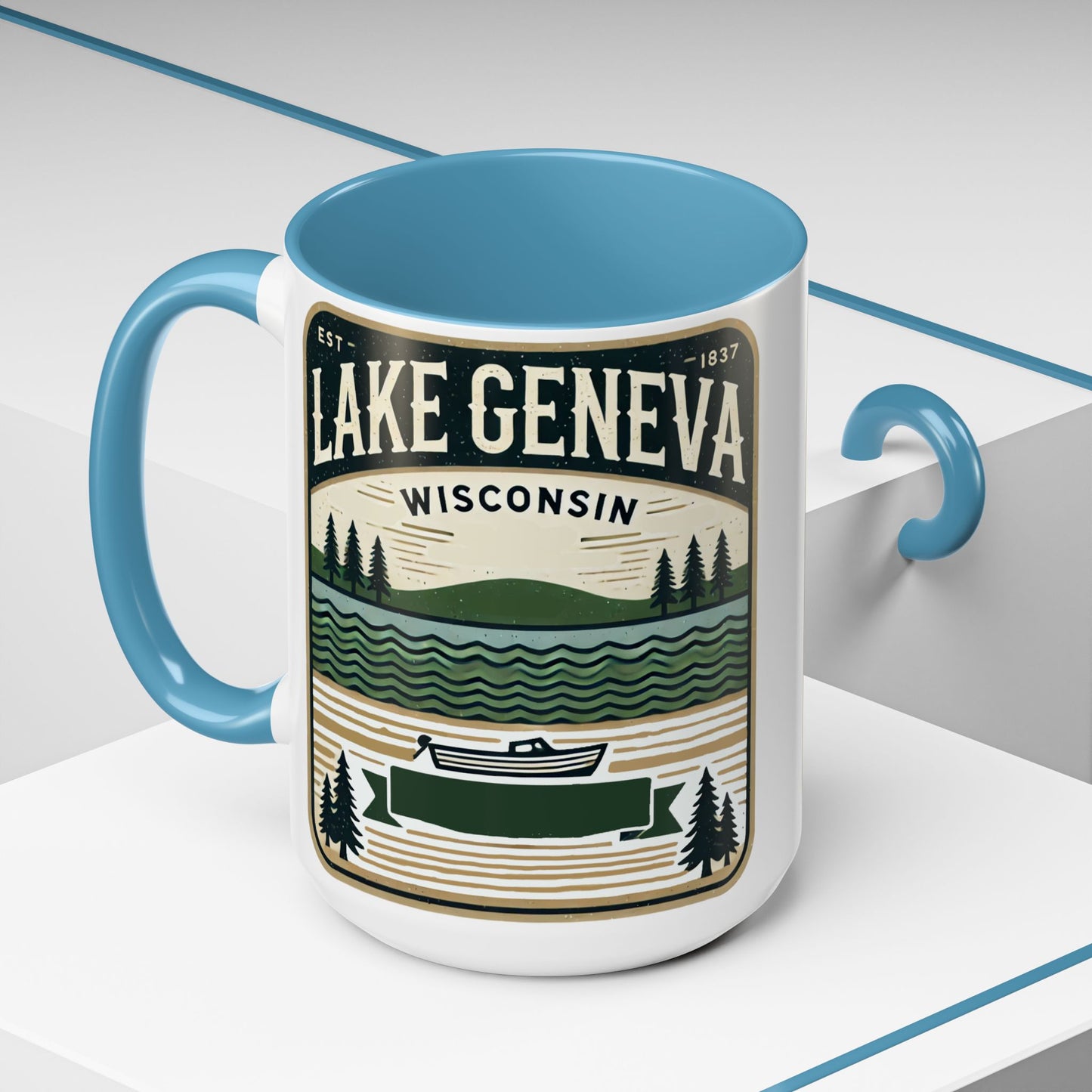 Vintage Lake Geneva Accent Coffee Mug