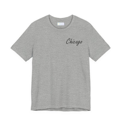 Elegant Chicago Skyline Unisex Jersey Short Sleeve Tee