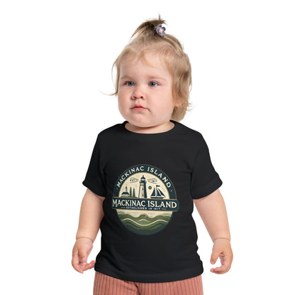 Vintage Mackinac Island Unisex Baby Short Sleeve T-Shirt