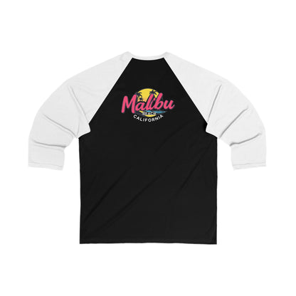 Retro Malibu Men's 3/4 Sleeve Baseball Tee