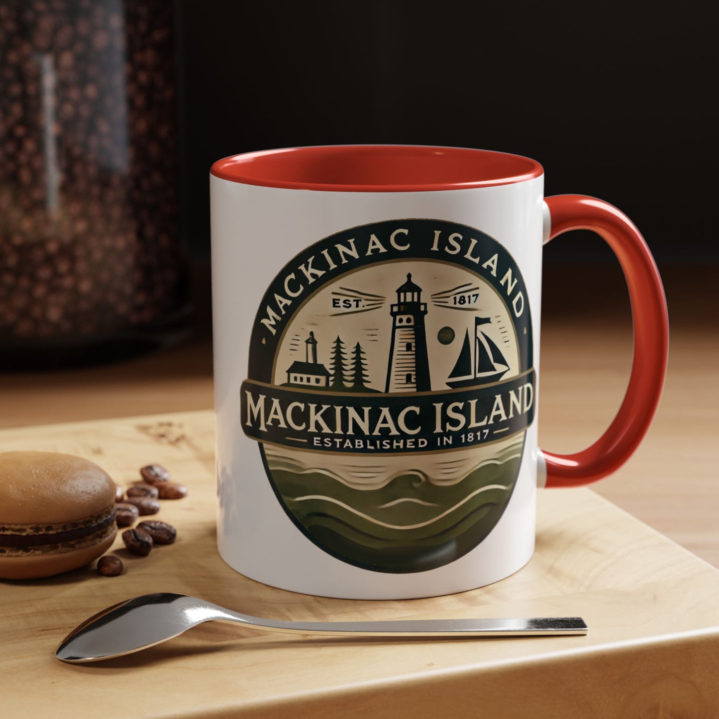 Vintage Mackinac Island Accent Coffee Mug