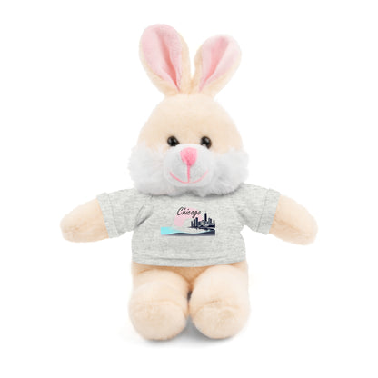 Elegant Chicago Skyline Stuffed Animals with Tee