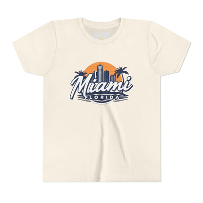 Retro Miami Unisex Youth Short Sleeve Tee