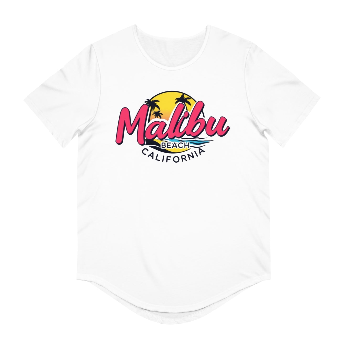 Retro Malibu Men's Jersey Curved Hem Tee