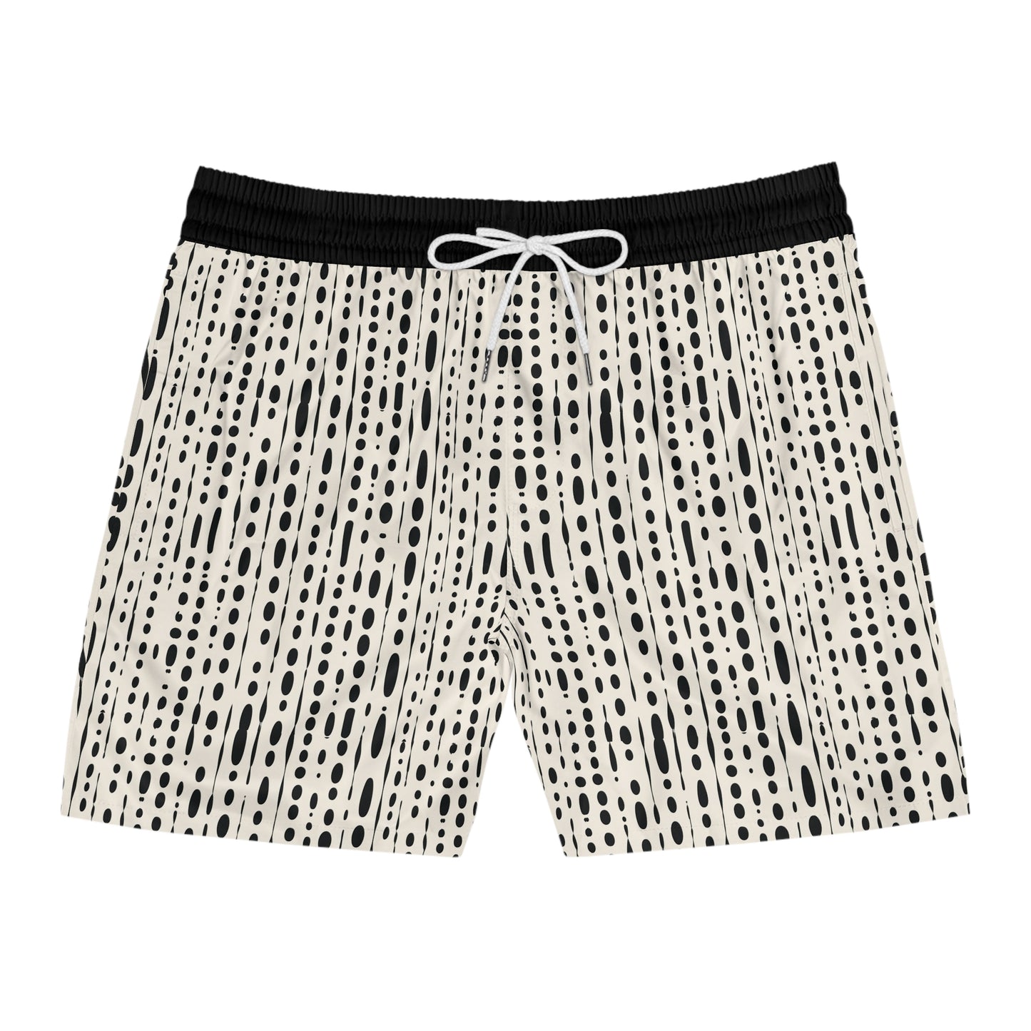 Black Ink Blot Men's Mid-Length Swim Shorts