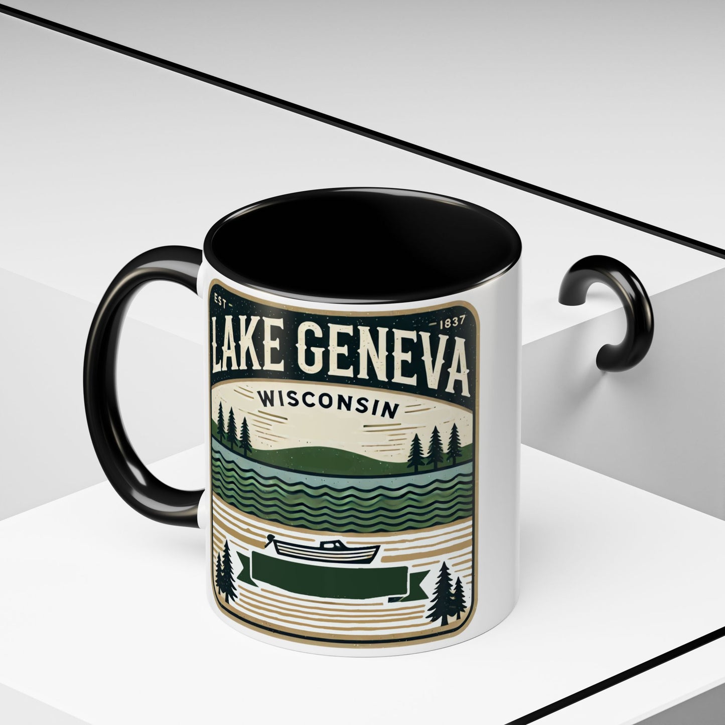 Vintage Lake Geneva Accent Coffee Mug