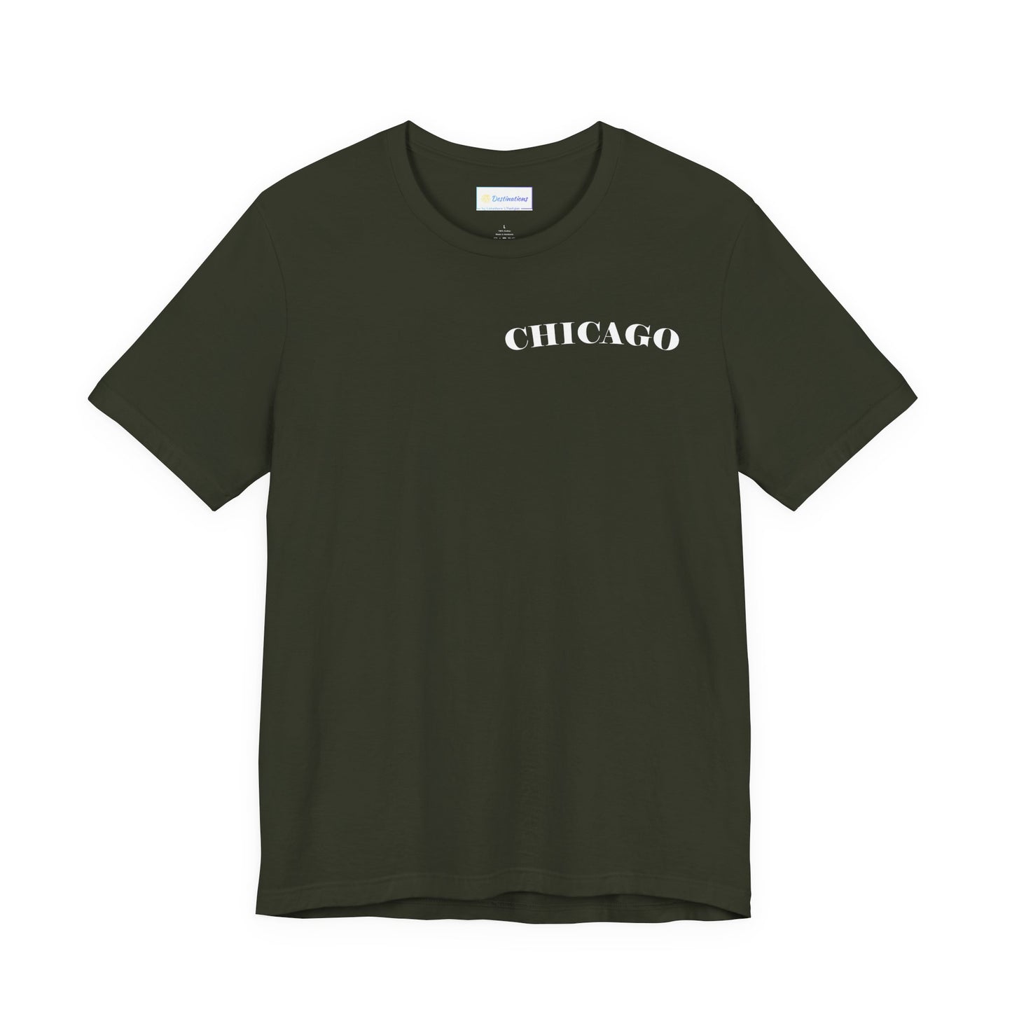 Mystery Noir Chicago Skyline Sunset Unisex Jersey Short Sleeve Tee