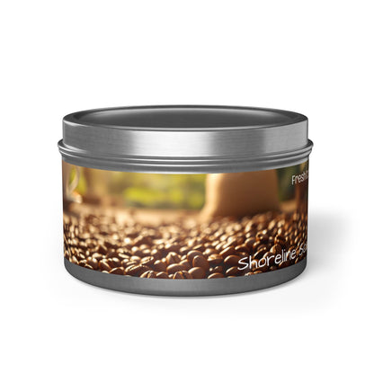 Fresh Coffee Scented Rustic Tin Candle
