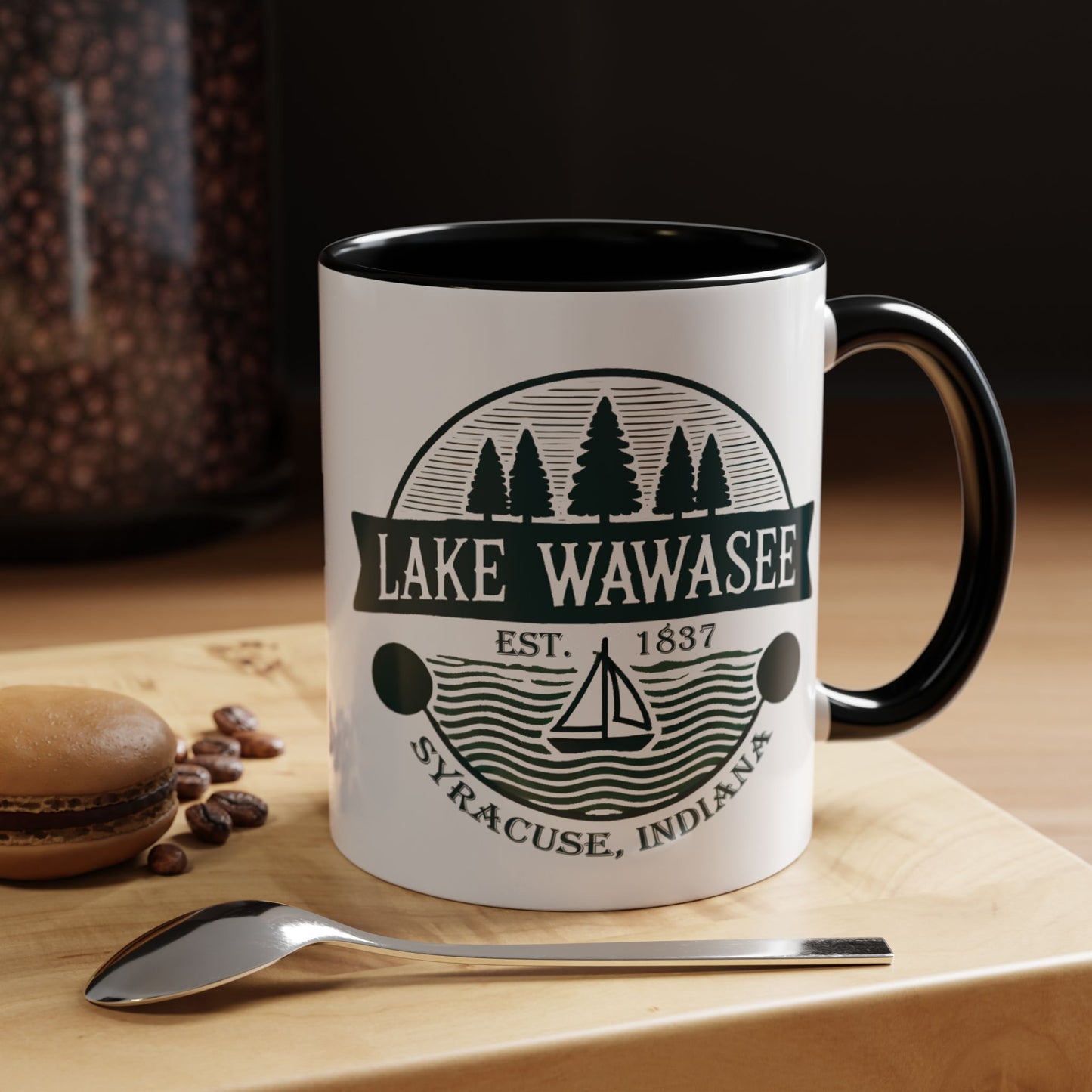 Vintage Lake Wawasee Accent Coffee Mug