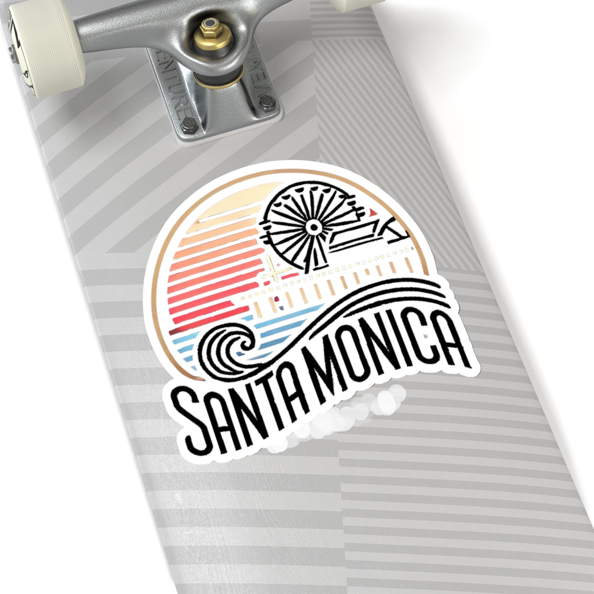 Vibrant Santa Monica Kiss-Cut Sticker