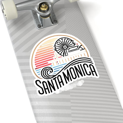 Vibrant Santa Monica Kiss-Cut Sticker