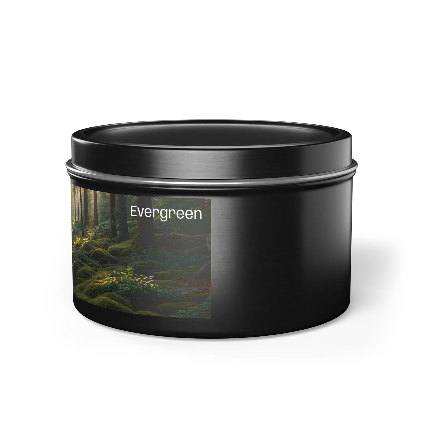 Evergreen Scented Rustic Tin Candle