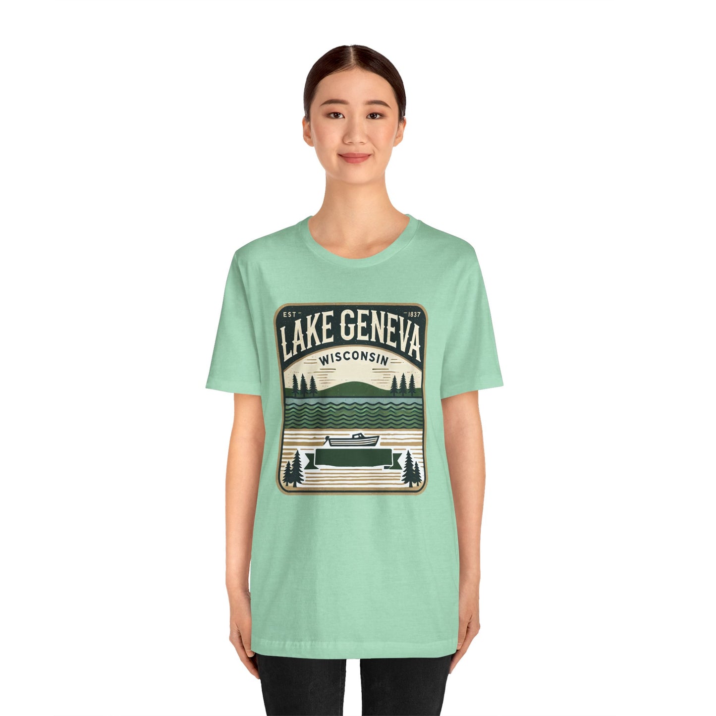 Vintage Lake Geneva Unisex Jersey Short Sleeve Tee