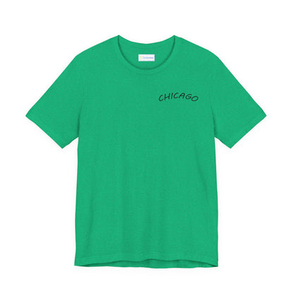 Retro Chicago Sunset Unisex Jersey Short Sleeve Tee
