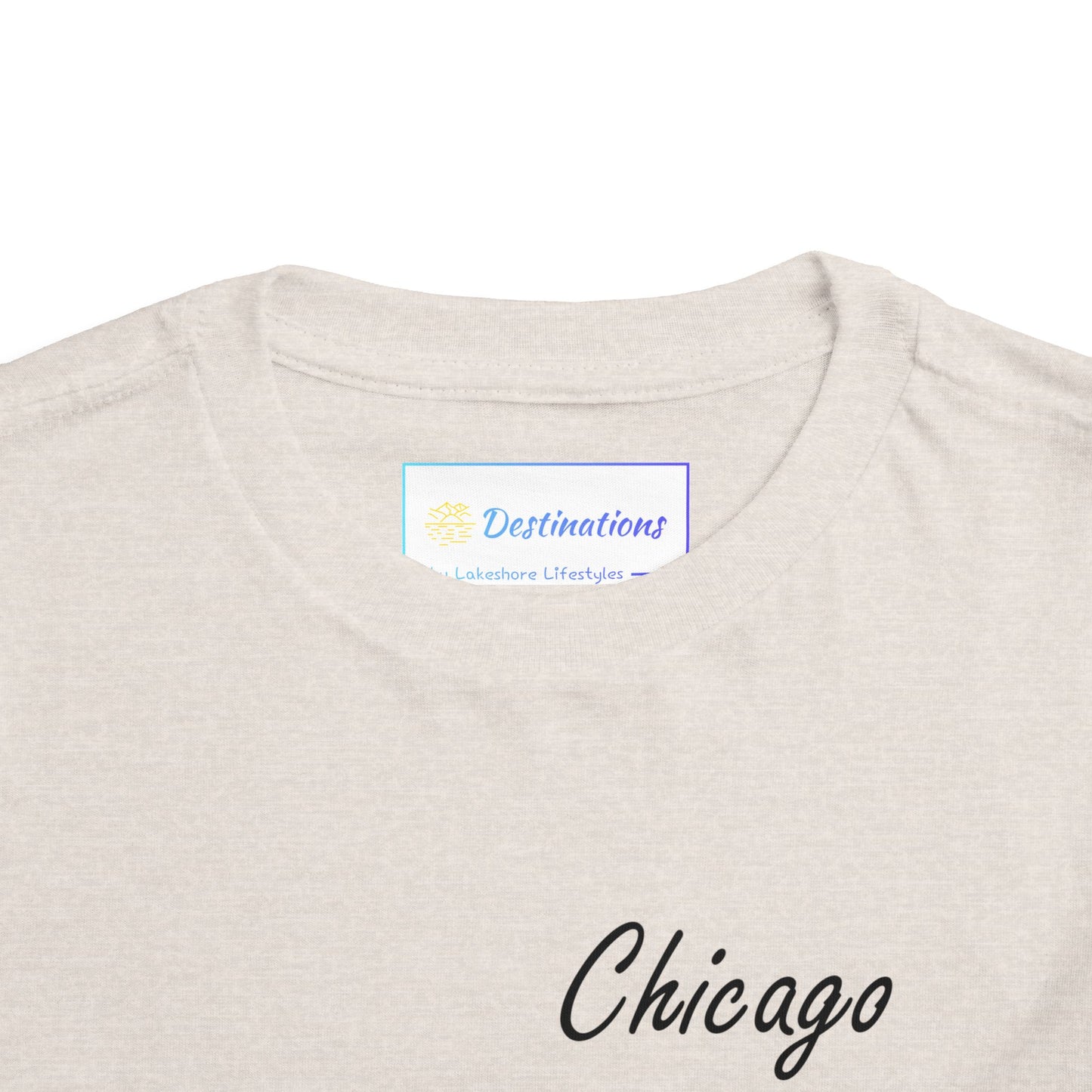 Elegant Chicago Skyline Unisex Toddler Short Sleeve Tee