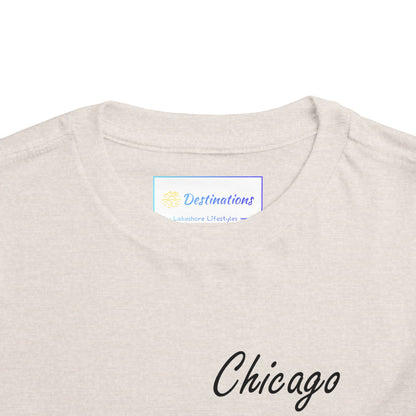 Elegant Chicago Skyline Unisex Toddler Short Sleeve Tee