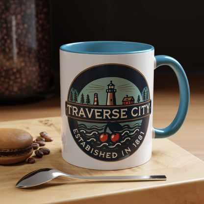 Vintage Traverse City Accent Coffee Mug