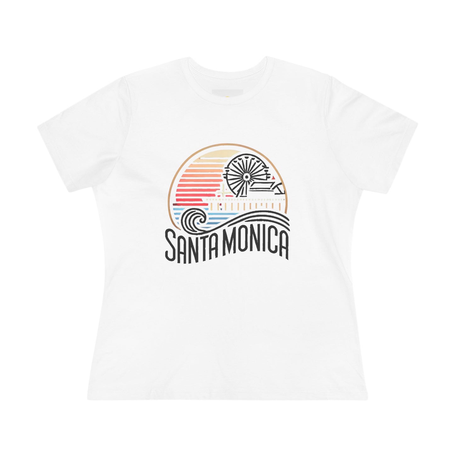 Vibrant Santa Monica Women's Cotton Tee