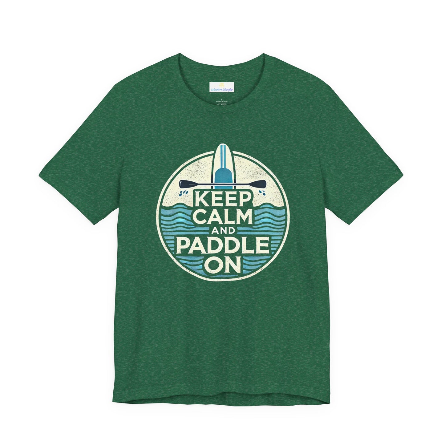 Keep Calm and Paddle On Jersey Short Sleeve Tee