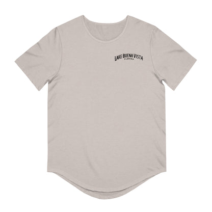 Adventurous Lake Buena Vista Men's Jersey Curved Hem Tee