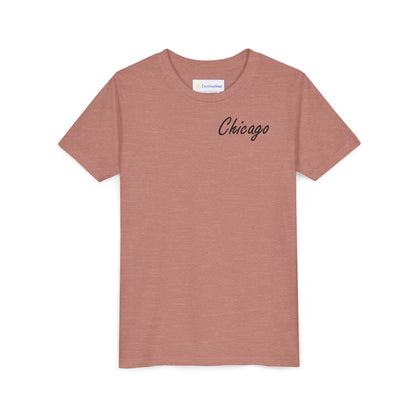 Elegant Chicago Skyline Unisex Youth Short Sleeve Tee