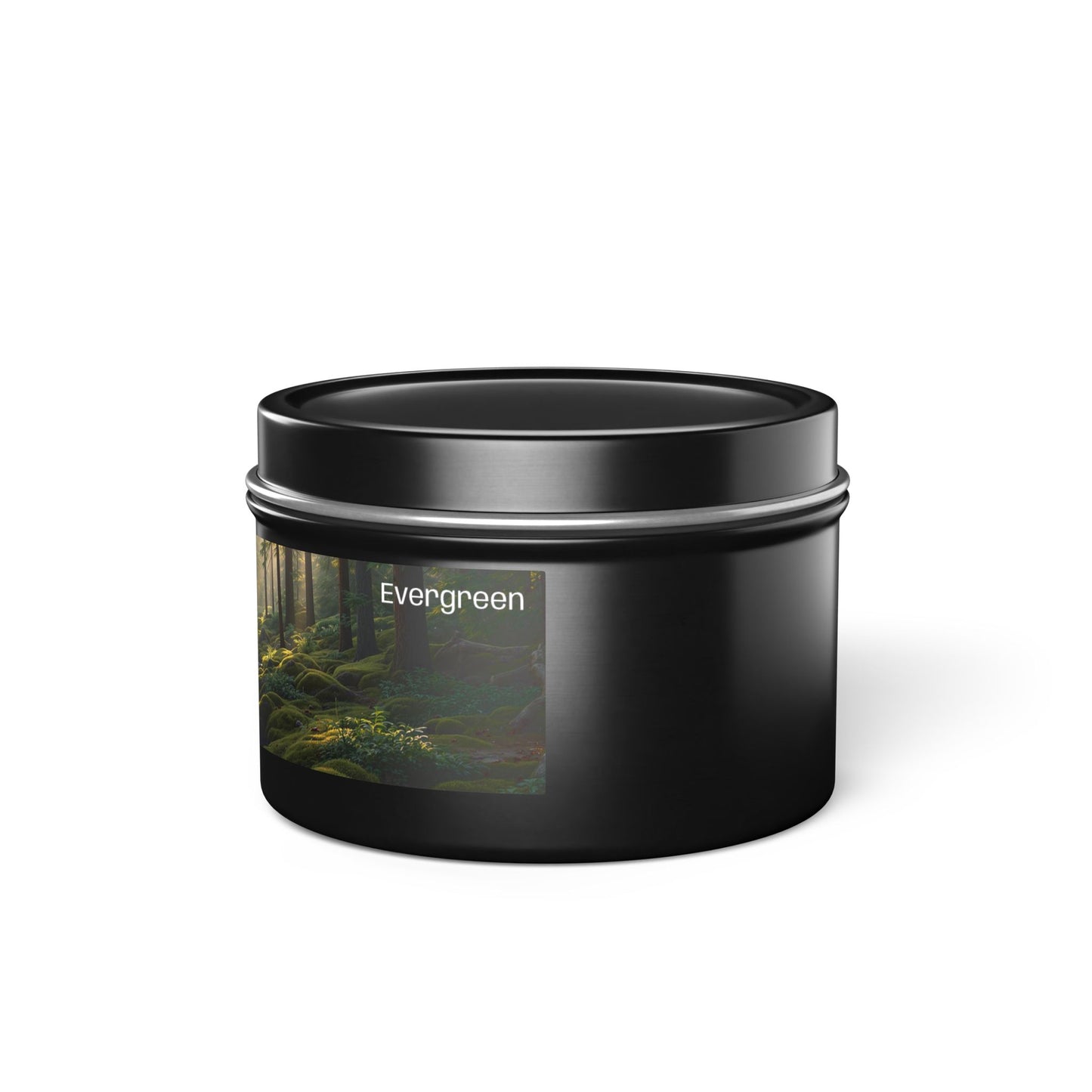 Evergreen Scented Rustic Tin Candle