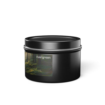 Evergreen Scented Rustic Tin Candle