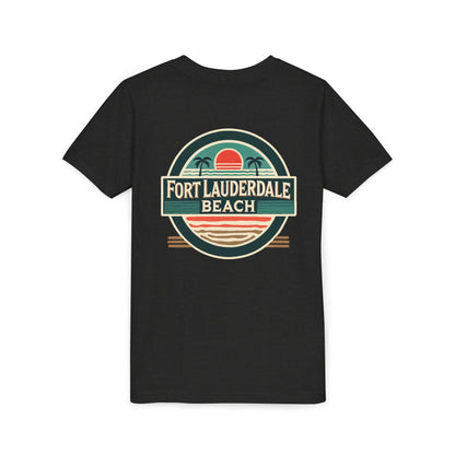 Vintage Fort Lauderdale Unisex Youth Short Sleeve Tee