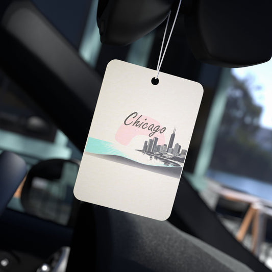 Elegant Chicago Skyline Car Air Freshener