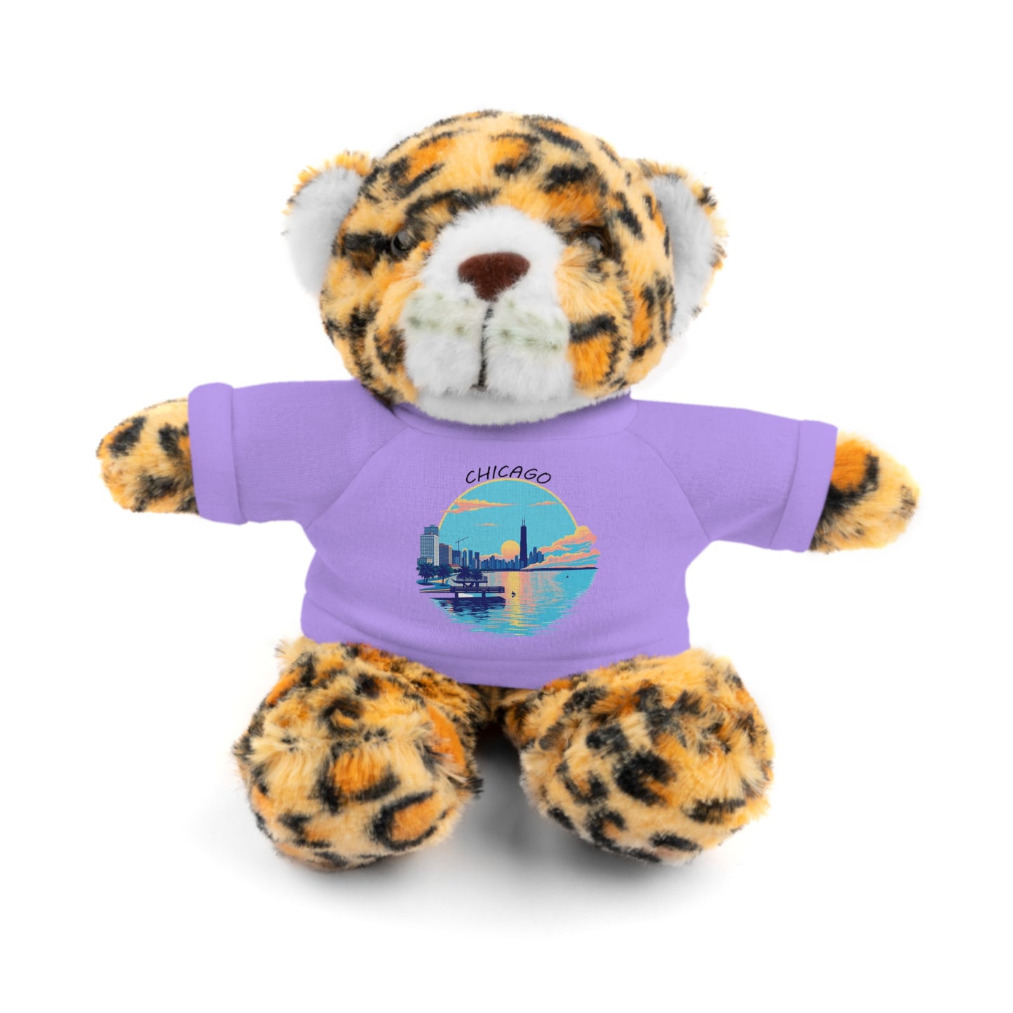 Retro Chicago Sunset Stuffed Animals with Tee