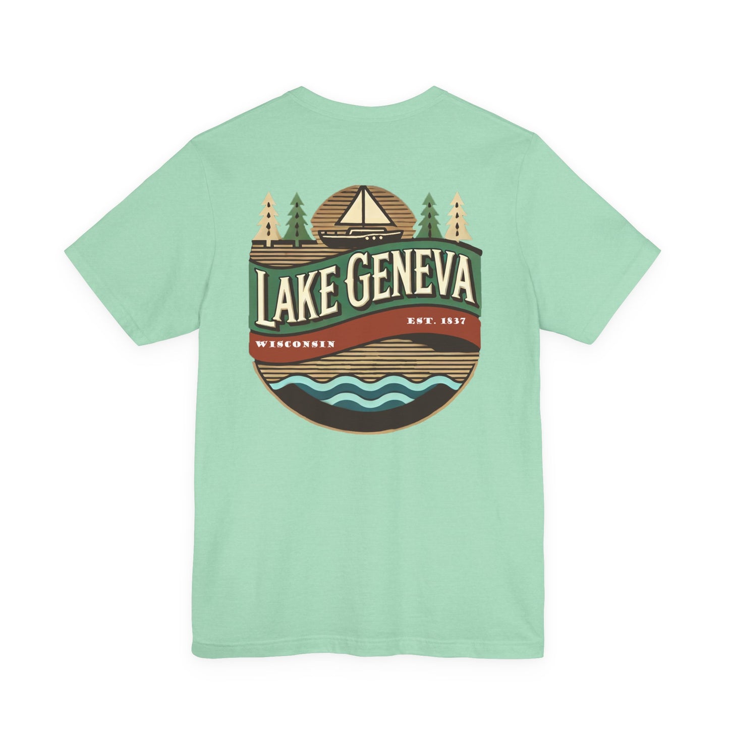 Retro Lake Geneva Unisex Jersey Short Sleeve Tee