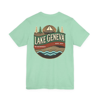 Retro Lake Geneva Unisex Jersey Short Sleeve Tee