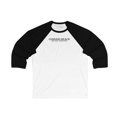 Coastal Vibes Condado Beach Men's 3/4 Sleeve Baseball Tee