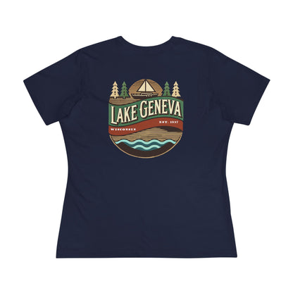 Retro Lake Geneva Women's Cotton Tee