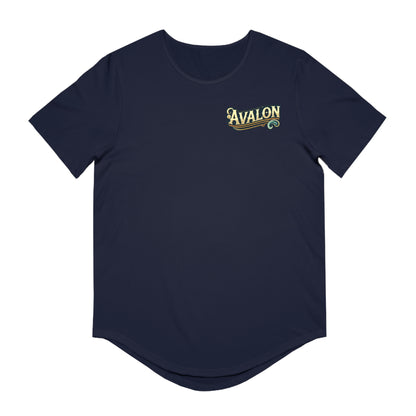 Elegant Avalon Men's Jersey Curved Hem Tee
