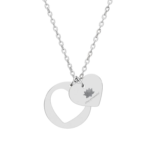 Stay Grounded — Engraved Heart Cutout Necklace